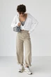 Короткая рубашка в комплекте с майкой в рубчик Lurex Белый One Size (81260) - изображение 3