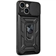 Чехол Primo Shockproof для Apple iPhone 15 - противоударный, с подставкой и шторкой для камеры - Black - изображение 1