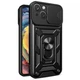 Чехол Primo Shockproof для Apple iPhone 15 - противоударный, с подставкой и шторкой для камеры - Black - изображение 3
