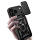 Чохол Primo Shockproof для Apple iPhone 17 Pro - протиударний, з підставкою і шторкою камери - Black - зображення 2