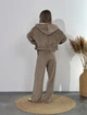 Женский велюровый костюм с капюшоном. Капучино, S - изображение 4