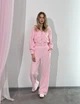 Женский велюровый костюм с капюшоном. Розовый, XL - изображение 1