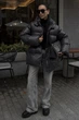 Пуховик Jadone Fashion Айс ONE SIZE графіт - зображення 7