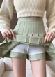 Юбка мини с шортиками мятная M - изображение 4