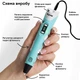 3D-ручка RZTK ArtPen з різнокольоровим еко-пластиком 250 м + Аркуші з трафаретами Blue - зображення 3
