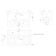 Ванна акрилова Knief XS Corner Right 165x65, щілинний перелив - изображение 3