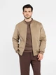 Бомбер чоловічий бежевий з бавовняної тканини Arber Varsity Jacket KR41 56 зріст 5 бежевий (M08.04.16.532) - изображение 1
