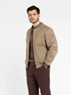 Бомбер чоловічий бежевий з бавовняної тканини Arber Varsity Jacket KR41 56 зріст 5 бежевий (M08.04.16.532) - изображение 3