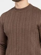Светр чоловічий коричневий з додаванням вовни Arber Crew-neck AKS-M-04 M зріст 4 коричневий (M10.39.38.531) - изображение 5
