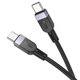 Дата кабель HOCO X109 Energy silicone Type-C to Type-C 60W (1m) (Black) (243336) - изображение 5