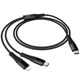 Дата кабель HOCO X123 Victory 2in1 Type-C to Lightning/Type-C 3A (1m) (Black) (243491) - изображение 6