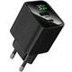 Мережевий зарядний пристрій HOCO CS84A Excellent with digital display PD30W+QC3.0 (1USB-A/1C) (Black) (243553) - зображення 1