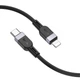 Дата кабель HOCO X109 Energy silicone Type-C to Lightning (3m) (Black) (243751) - зображення 4