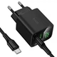 Сетевое зарядное устройство HOCO CS83A Excellent with digital display PD20W+QC3.0 (1USB-A/1C) + кабель Type-C to Type-C (Black) (243551) - изображение 5