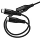 Дата кабель HOCO X123 Victory 2in1 Type-C to Type-C/Type-C 3A (1m) (Black) (243493) - изображение 5