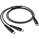 Дата кабель HOCO X123 Victory 2in1 Type-C to Type-C/Type-C 3A (1m) (Black) (243493) - изображение 6