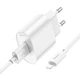 Сетевое зарядное устройство HOCO C109A Fighter 10.5W (1USB-A) + кабель USB to Lightning (White) (243499) - изображение 2