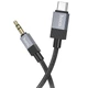 Аудио кабель Aux HOCO UPA32B Clever digital (Type-C to AUX 3.5mm) (1m) (Black) (231377) - изображение 3