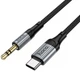 Аудіо кабель Aux HOCO UPA33B Nuevo (Type-C to AUX 3.5mm) (1.5m) (Black) (243535) - зображення 6