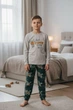 Пижама детская для мальчика демисезонная хлопок Baykar р 7 122-128 см 7-8 лет арт 9629-167 Баскетбол Серый - изображение 1