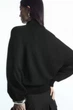 Джемпер жіночий COS batwing-sleeve merino wool jumper 1214495003 M Чорний - изображение 4