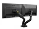 Настольный кронштейн для двух мониторов 535 мм 17"-30" NB F160 с поворотом на 360° и нагрузкой до 9 кг, алюминиевый - изображение 3