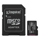 Kingston Карта пам'яті Kingston microSD 128GB C10 UHS-I A1 V10 R150MB/s + SD - зображення 1