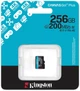 Карта пам'яті Kingston microSD 256GB C10 UHS-I U3 A2 V30 R200/W160MB/s - зображення 3