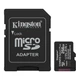 Kingston Карта пам'яті Kingston microSD 256GB C10 UHS-I A1 V10 R150MB/s + SD - изображение 1