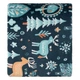 Плед Christmas Flannel 160х200см, 100% полиэстер, олени, зеленый ARDESTO (pbe0050482) - изображение 3