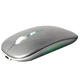 Беспроводная аккумуляторная тонкая бесшумная мышка Dual-mode mouse 2.4 ГГц+Вluetooth 5.0 Silvery - изображение 2