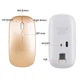 Беспроводная аккумуляторная тонкая бесшумная мышка Dual-mode mouse 2.4 ГГц+Вluetooth 5.0 Silvery - изображение 5