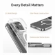 Чехол для iPhone 17 Pro Rock Crystal Magsafe Shield Transparent Magnetic Protection Case Прозрачный - изображение 4