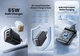 Зарядний пристрій Toocki TCT65-22EU 65W GaN (PPS, PD3.0, QC4+) порти USB+2TypeC White (43567) - зображення 3