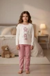 Детская пижама для девочки Baykar р 7 122-128 cм 7-8 лет 9048-208 молочный - изображение 2