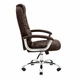 Офісне, комп'ютерне крісло Infinito Premium Comfort Brown з механізмом гойдання TILT та хромованою хрестовиною (до 120 кг) - зображення 4