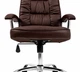 Офісне, комп'ютерне крісло Infinito Premium Comfort Brown з механізмом гойдання TILT та хромованою хрестовиною (до 120 кг) - зображення 10