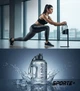 Спортивная бутылка для воды SPORTS (1700 мл) - Серый глянец, герметичная крышка и эргономичная ручка - изображение 2