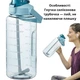 Стильна спортивна пляшка для води SPORT (2000 мл) — Еко-пластик BPA-free, Зелений градієнт - зображення 4