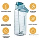 Стильна спортивна пляшка для води SPORT (2000 мл) — Еко-пластик BPA-free, Зелений градієнт - зображення 7