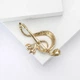 Брошка BROCHE біжутерія Музика Скрипковий різнокольоровий ключ BRBF114395 - зображення 4