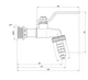 Кран шаровой для полива Thermo Alliance Standart 3/4" С ручка-рычаг SD140W20 - изображение 4