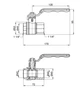 Кран кульовий Thermo Alliance Standart 1 1/4" ВВ прямий, PN40, важіль SD600NW32PN40 - зображення 3