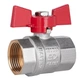 Кран шаровой Thermo Alliance Standart 1" ВВ прямой, PN40, бабочка SD602NW25PN40 - изображение 1