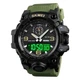 Часы наручные мужские SKMEI 1586AG ARMY GREEN, мужские армейские водостойкие тактические. Цвет: зеленый - изображение 9