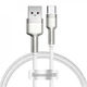 Кабель Baseus Cafule Metal Data Type-C 66W (1m) white CAKF000102 - изображение 1