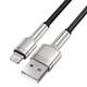 Кабель Baseus Cafule Metal Lightning 2.4A (2m) black CALJK-B01 - изображение 5