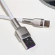 Кабель Baseus Cafule Metal Data Type-C 66W (1m) white CAKF000102 - изображение 3