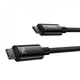 Кабель Baseus Tungsten Gold Data Type-C to Type-C 240W (2m) Black - зображення 6