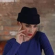 Фетровий жіночий берет Helen Line One size Чорний (W355-1) - зображення 3